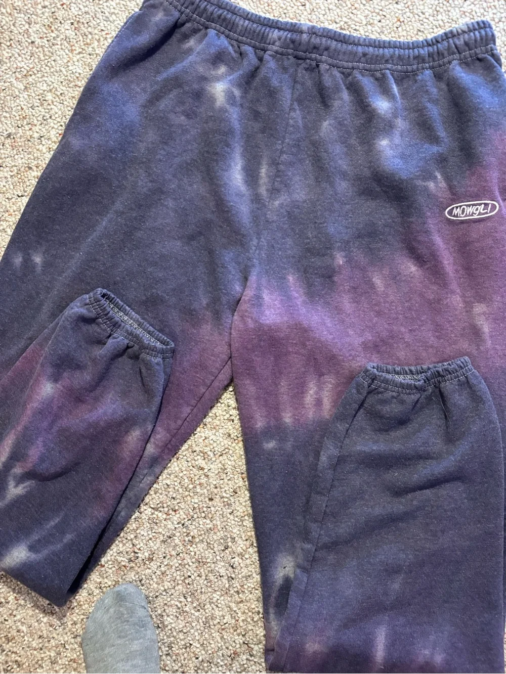 Urban Outfitters x Mowbli Tie-Dye Purple & Black Sweatpants